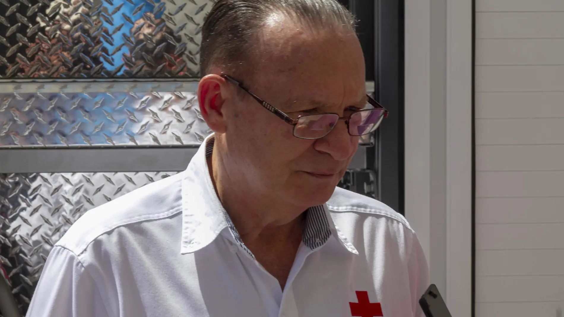 Eugenio Demeneghi Zilly, presidente del Consejo Directivo de la Cruz Roja Mexicana, delegación San Juan del Río. Foto César Ortiz